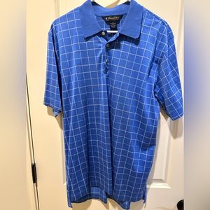 Brooks Brothers blue and white polo‎ top Medium